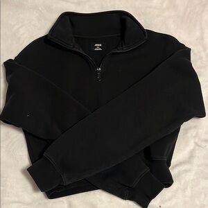 Ardene Black 1/4 Zip Crop Sweater